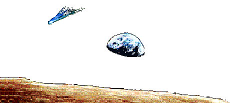 Earth rise/set over lunar horizon