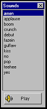 Sound library window screenshot